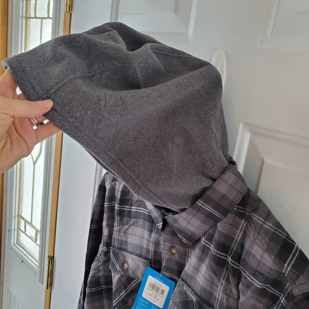 NWT Columbia Men's 'Flare Gun' Stretch Flannel Hoodie, Shacket